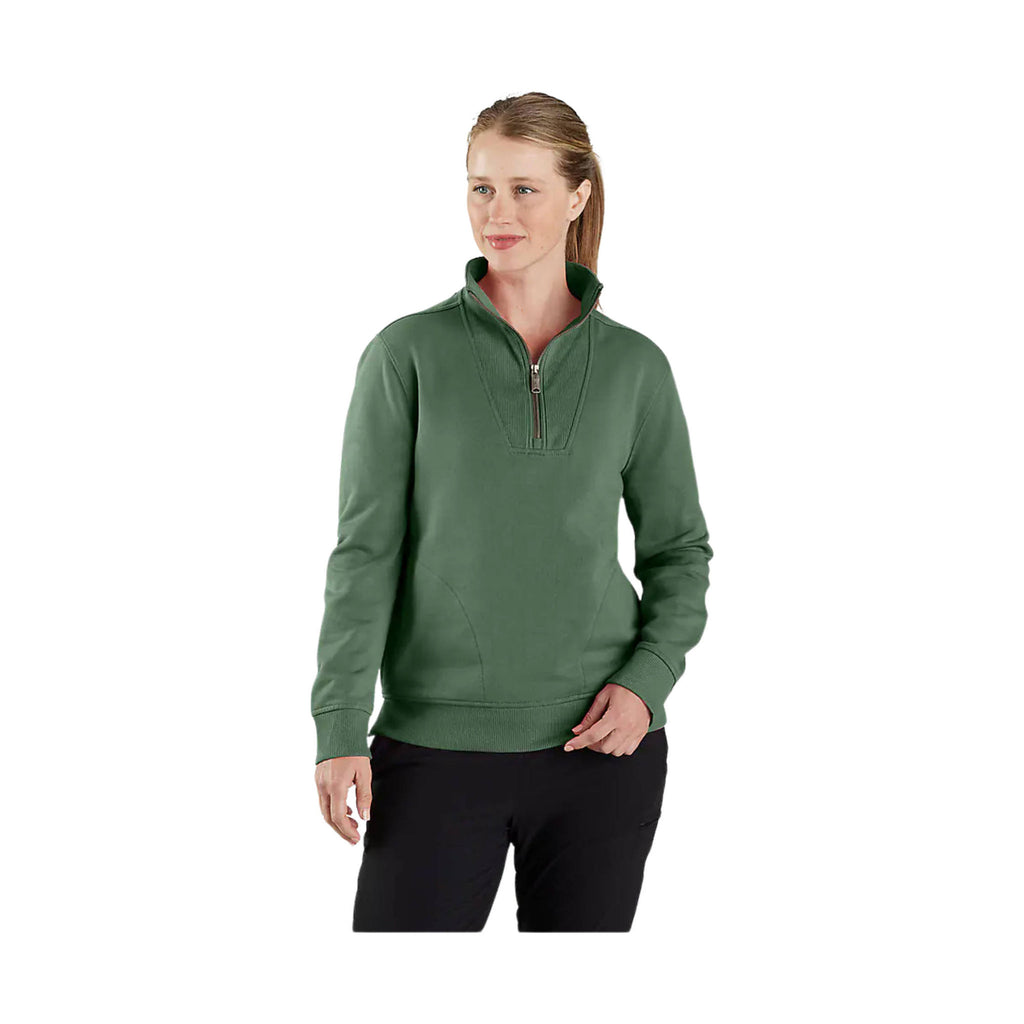 Carhartt Women's Tencel Fabric 1/2 Zip Sweatshirt - Frosted Balsam - ONLINE STORE CREDIT/EXCHANGE ONLY - Lenny's Shoe & Apparel