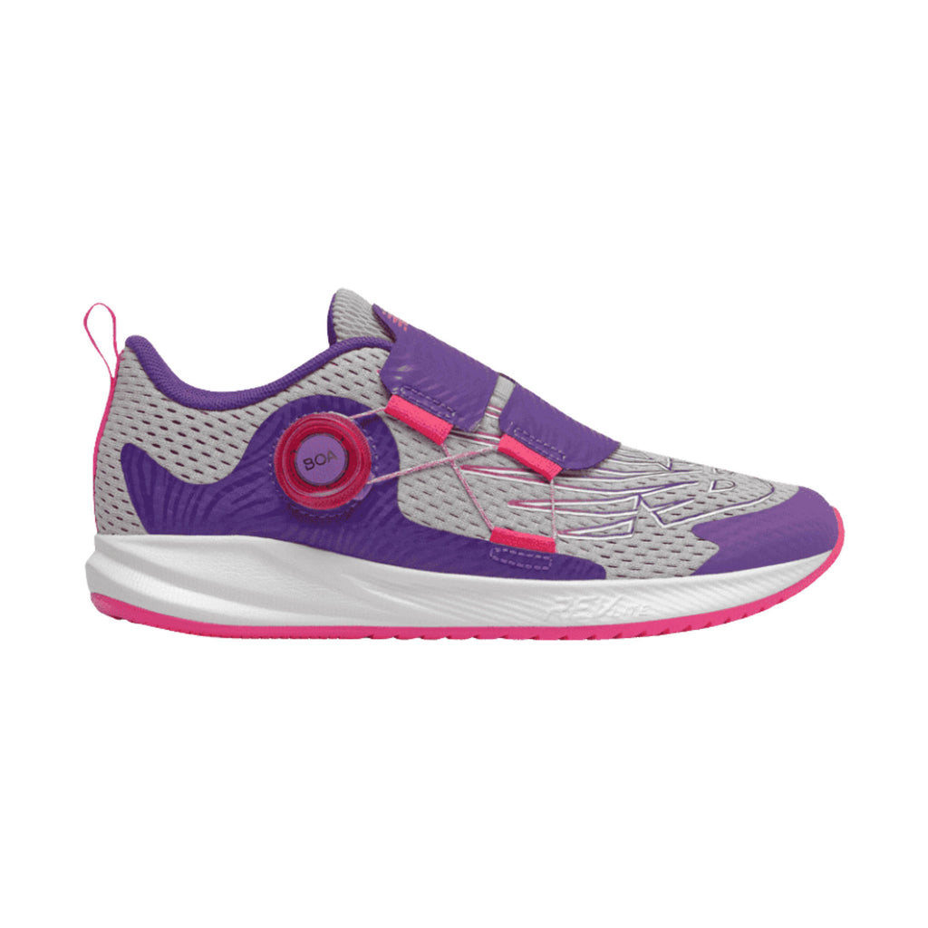 New Balance Big Kids' FuelCore Reveal V3 Boa Running Shoes - Rain Cloud/Pink Glo/Prism Purple - ONLINE STORE CREDIT/EXCHANGE ONLY - Lenny's Shoe & Apparel