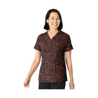 WonderWink Women's Fitted 3 Pocket V Neck Print Scrub Top - Fierce Nature - Lenny's Shoe & Apparel