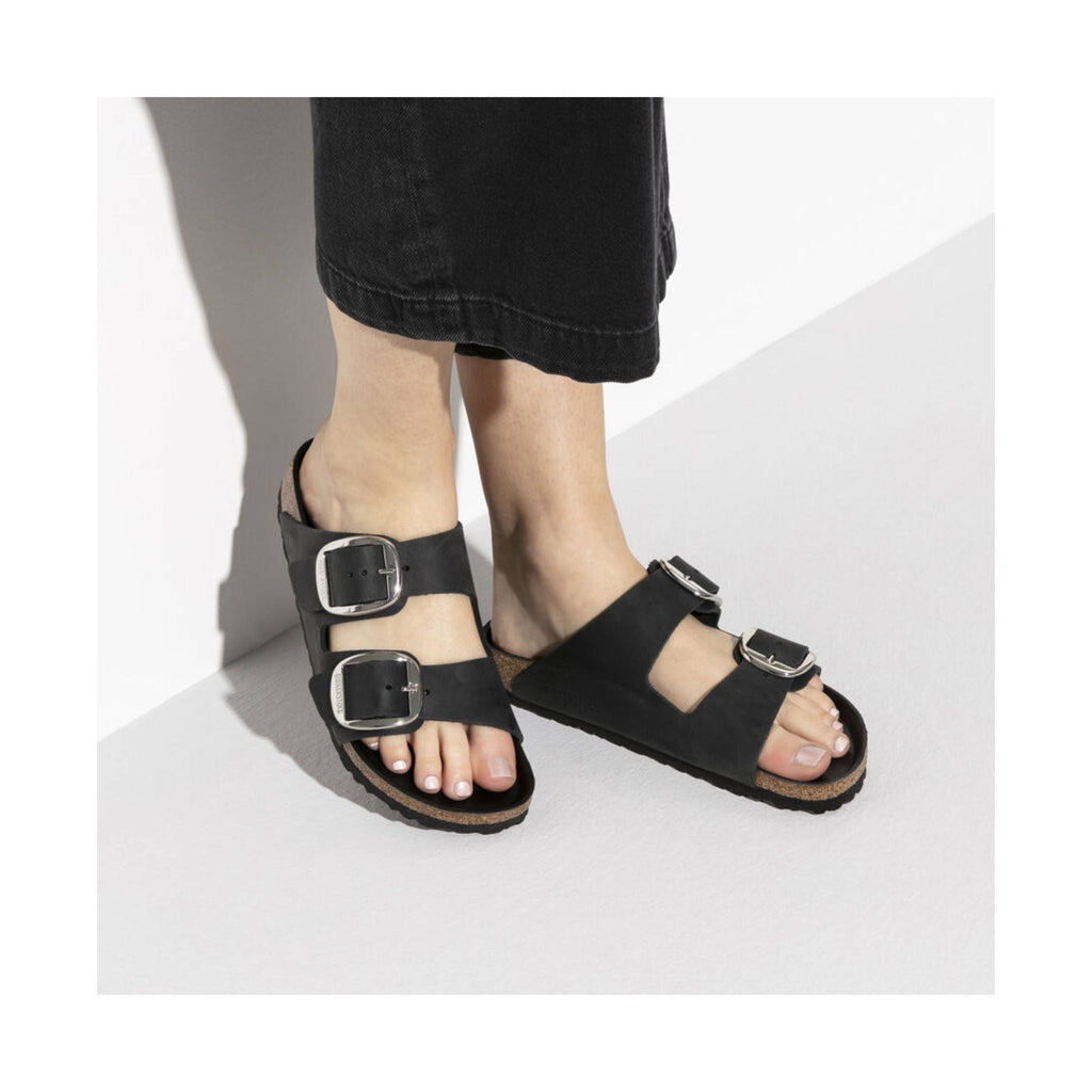 Birkenstock Arizona Big Buckle Sandal - Oiled Leather Black - Lenny's Shoe & Apparel