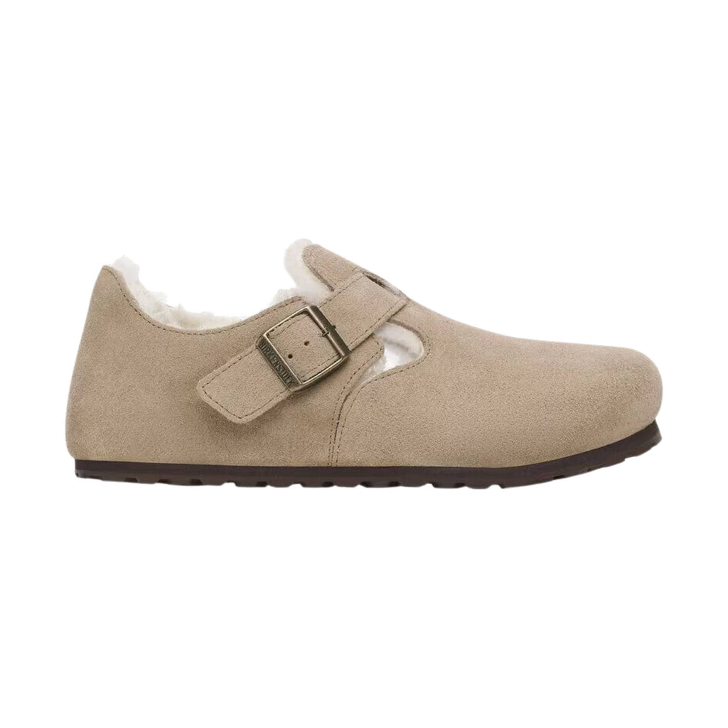 Birkenstock London Shearling Suede Leather - Taupe - Lenny's Shoe & Apparel