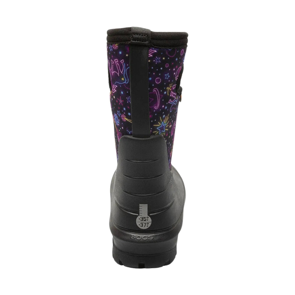 Bogs Kids' Neo Classic Neon Unicorn Waterproof Winter Boots - Black Multi - Lenny's Shoe & Apparel