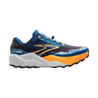 Brooks Men's Caldera 7 Trail Running Shoe - Ebony/Blue Sapphire/Orange - Lenny's Shoe & Apparel