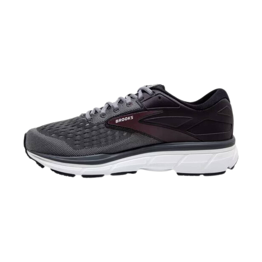 Brooks Men's Dyad 11 Road Running Shoes - Blackened Pearl/Alloy/Red - Lenny's Shoe & Apparel