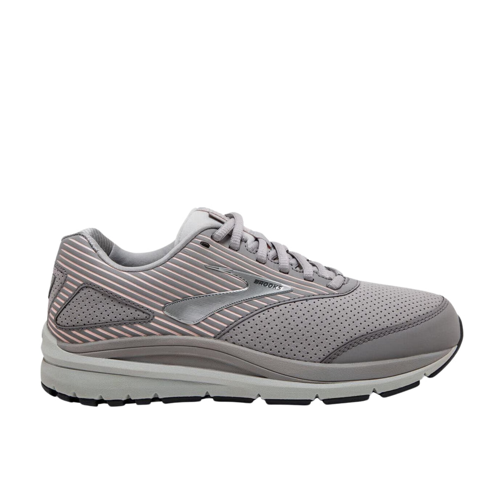 Brooks Women's Addiction Walker Suede Walking Shoes - Alloy/Oyster/Peach - Lenny's Shoe & Apparel