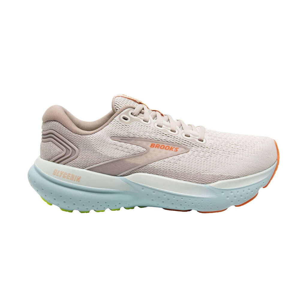 Brooks Women's Glycerin 21 Road Running Shoes - Coconut/Aqua/Autumn Sunset - Lenny's Shoe & Apparel