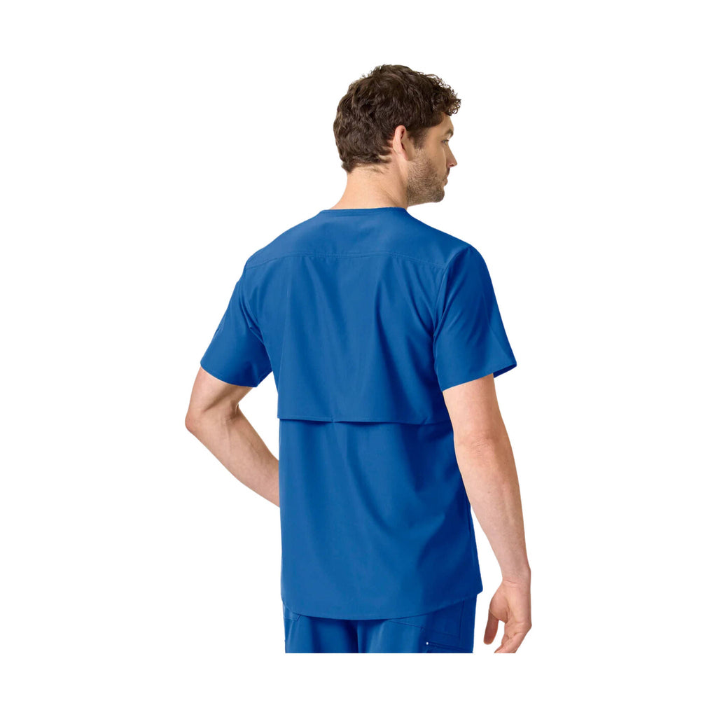 Carhartt Men's Force Liberty Twill Chest Pocket Scrub Top - Royal - Lenny's Shoe & Apparel