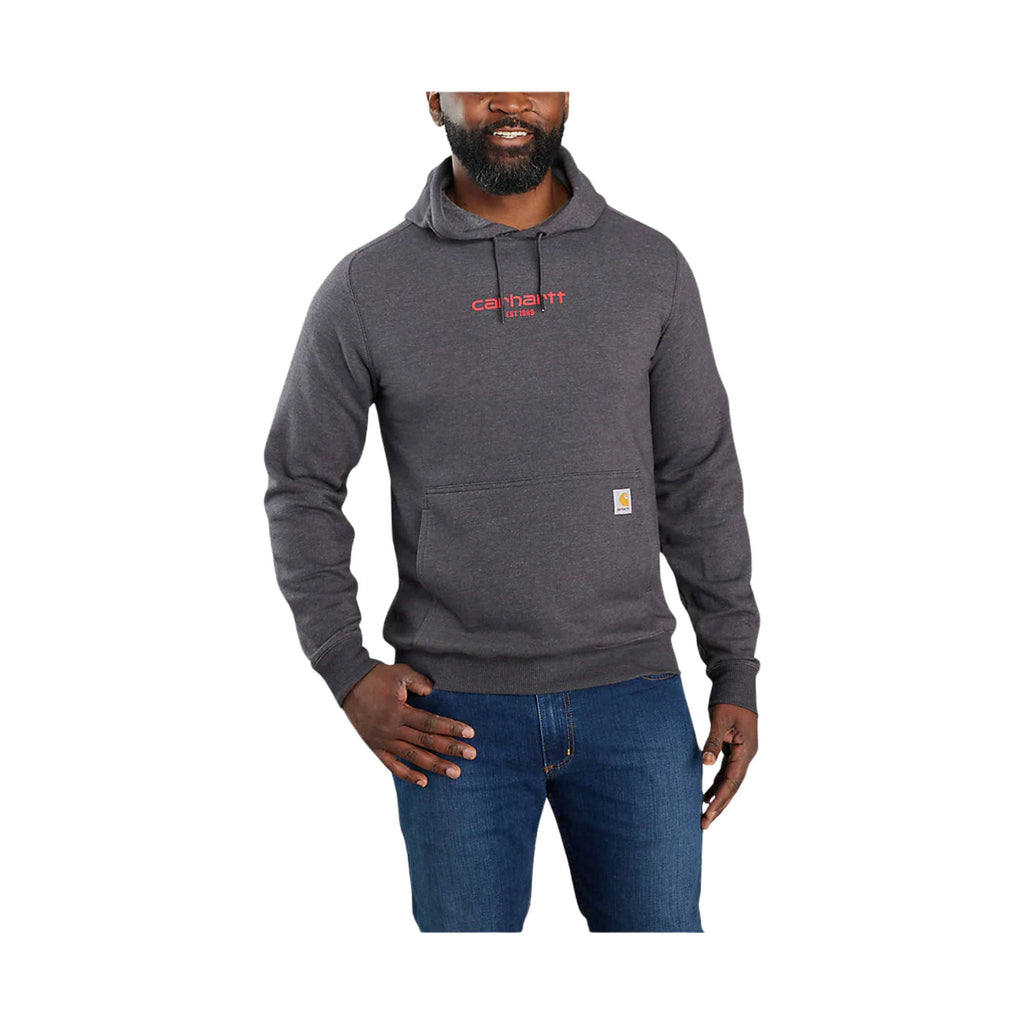 Carhartt Men's Force Relaxed Fit Lightweight Logo Graphic Sweatshirt - Carbon Heather - Lenny's Shoe & Apparel