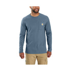 Carhartt Men's Force Relaxed Fit Long Sleeve Pocket Tee - Thundercloud - Lenny's Shoe & Apparel