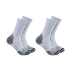 Carhartt Women's Force Midweight Synthetic Blend Crew Sock 2 Pack - Grey - Lenny's Shoe & Apparel