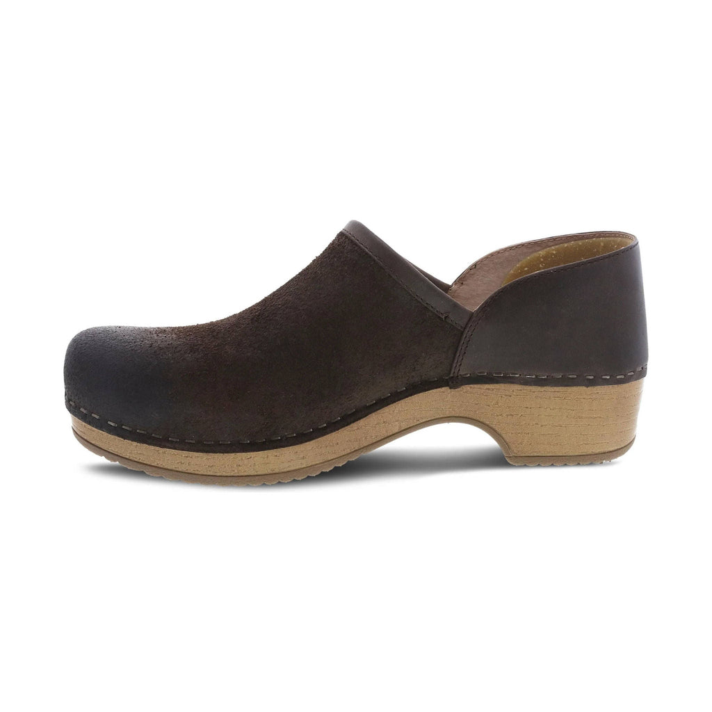 Dansko Women's Brenna - Chocolate Burnished Suede - Lenny's Shoe & Apparel