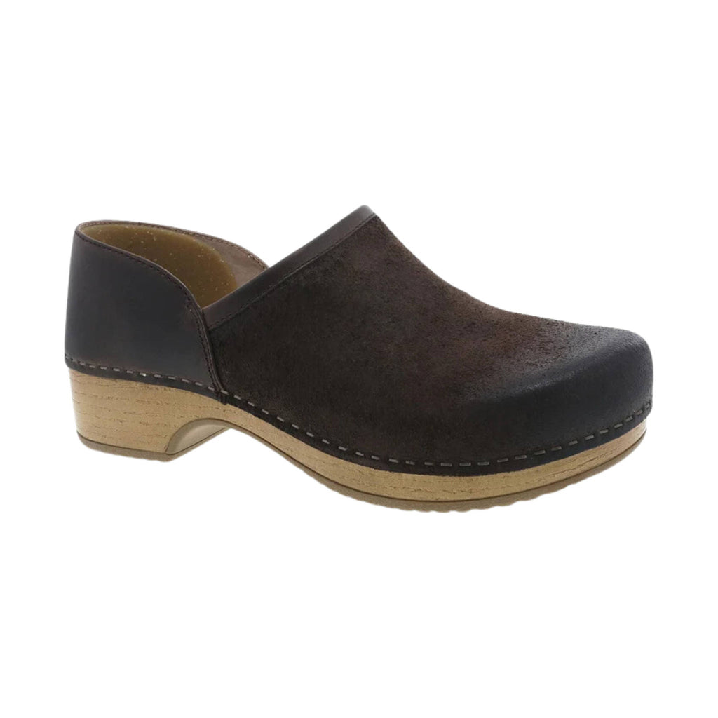 Dansko Women's Brenna - Chocolate Burnished Suede - Lenny's Shoe & Apparel