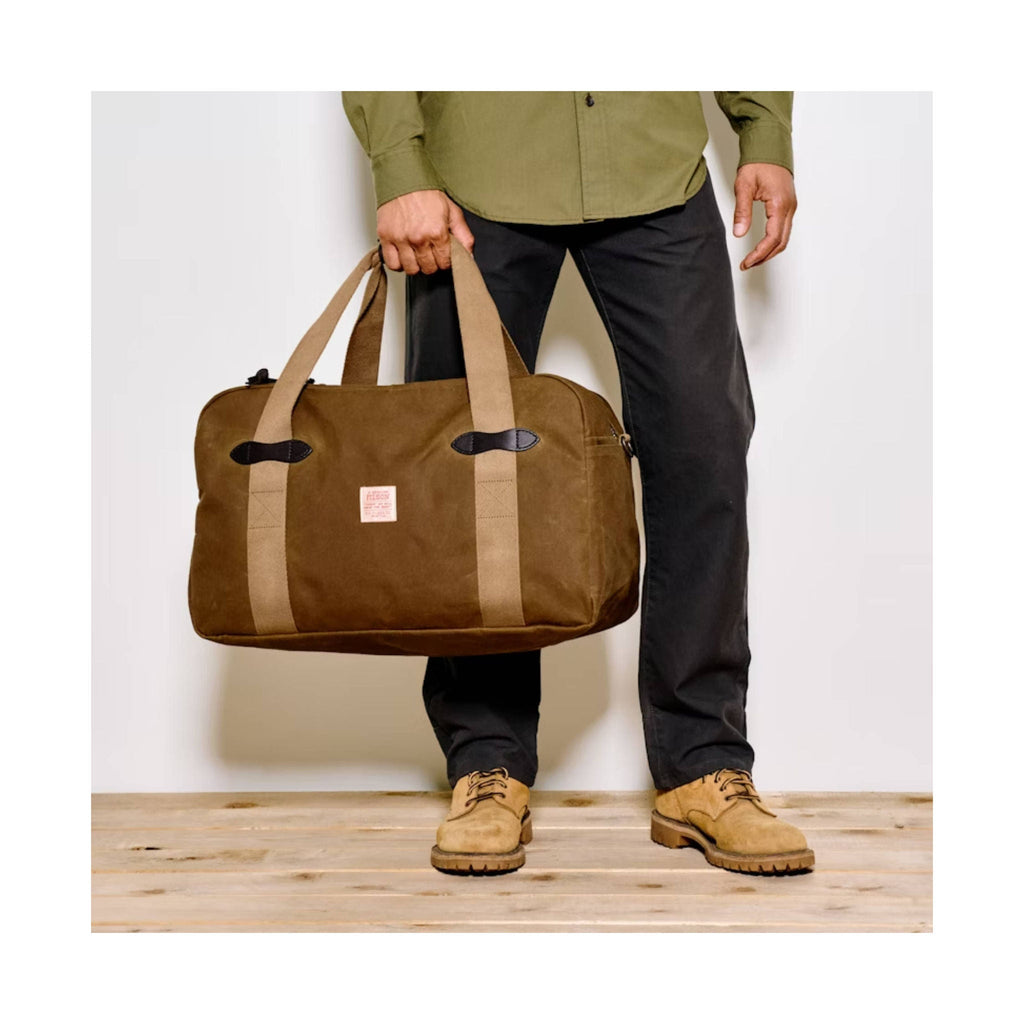 Filson Medium Tin Cloth Duffle Bag - Dark Tan - Lenny's Shoe & Apparel