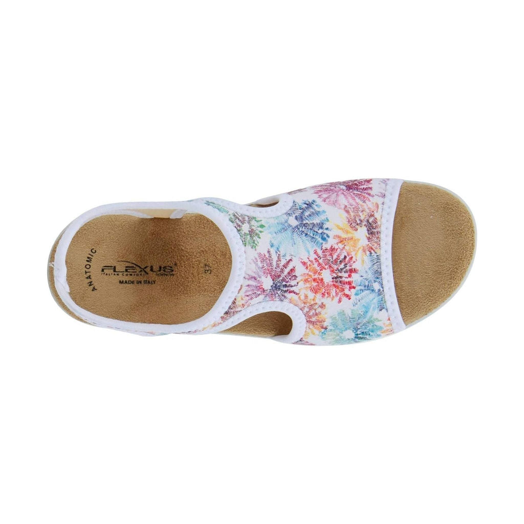 Flexus Women's Nyaman Sandal - White Multi - Lenny's Shoe & Apparel