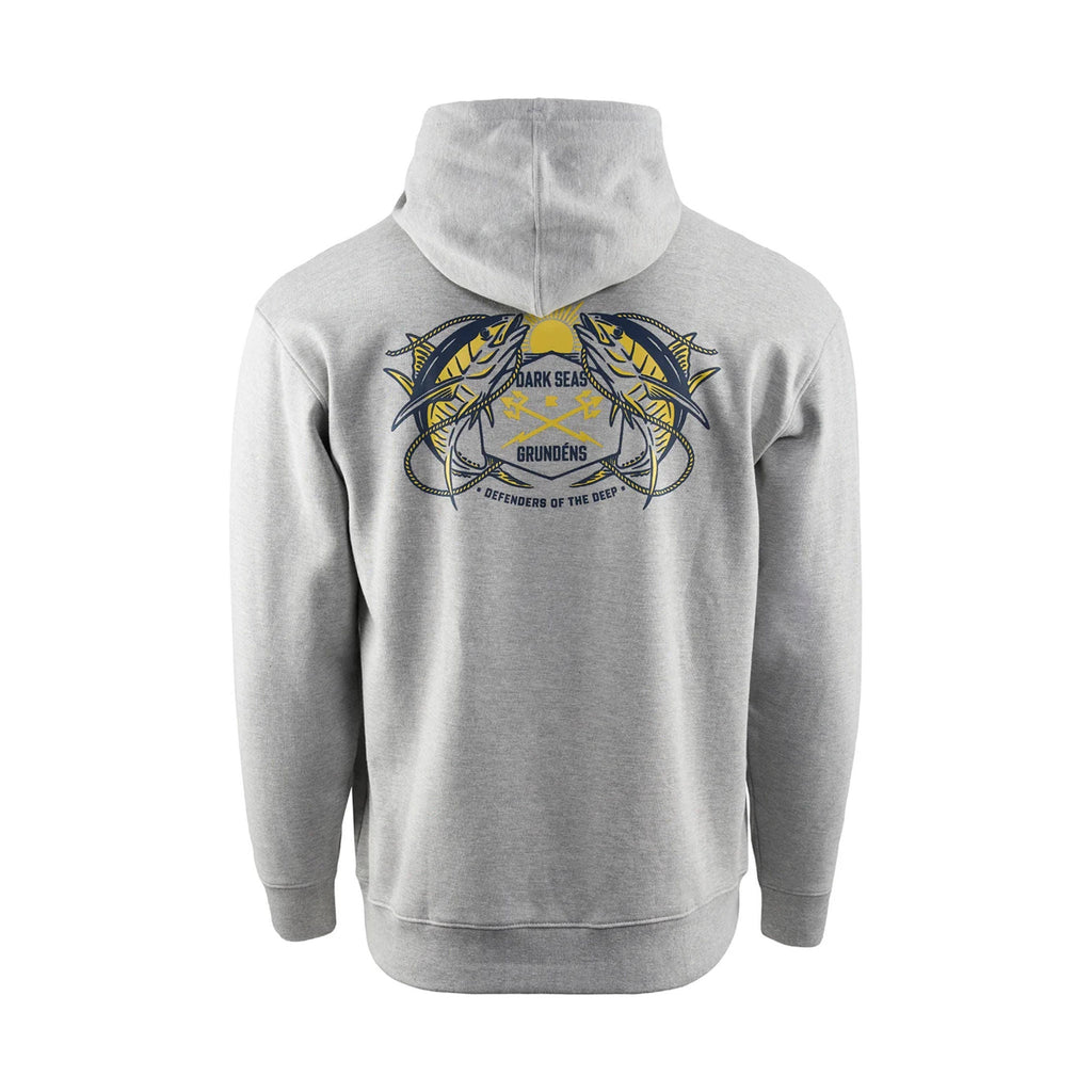 Grundens Men's Dark Seas X Grundens Daybreak Hoodie - ATHLETIC HEATHER - Lenny's Shoe & Apparel