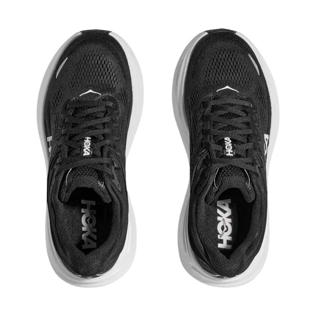 HOKA Women's Bondi 9 Running Shoes - Black/White - Lenny's Shoe & Apparel