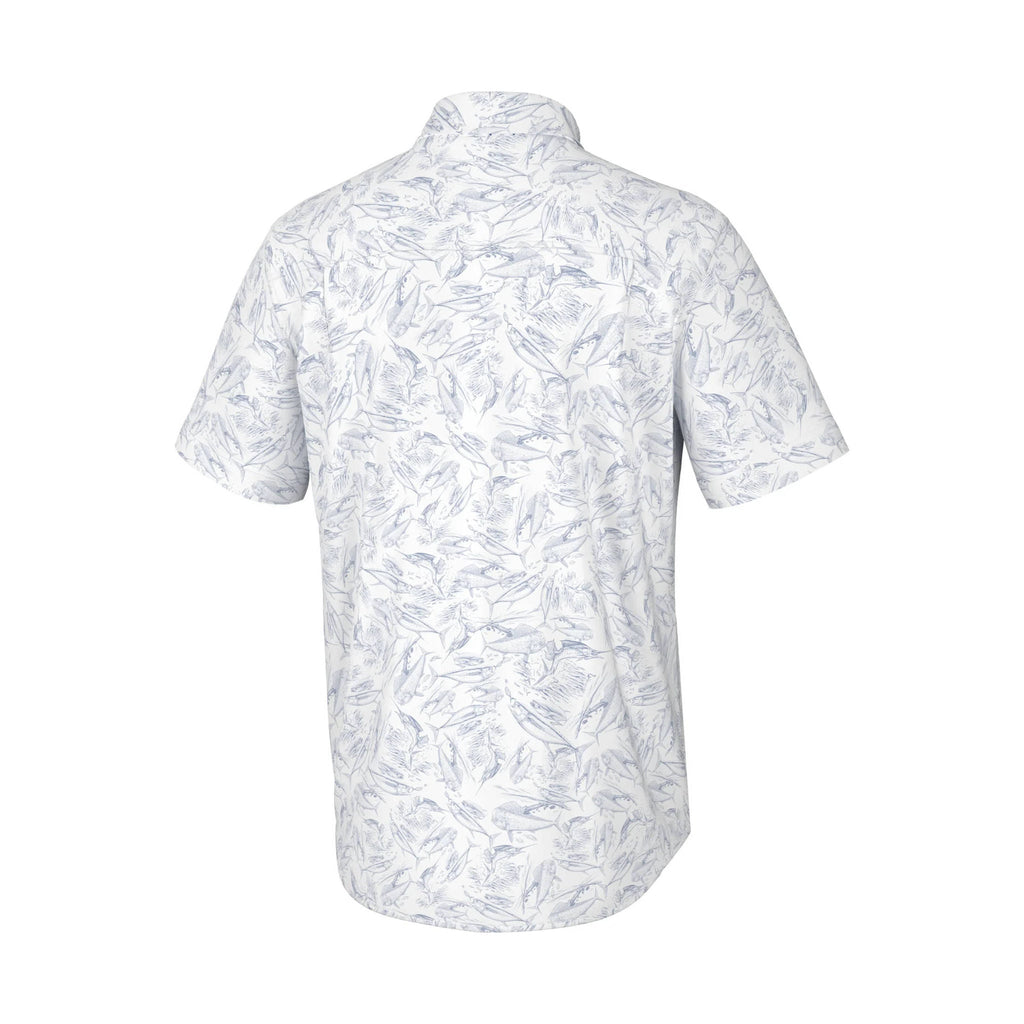 Huk Men's Kona Button Down Shirt - White - Lenny's Shoe & Apparel