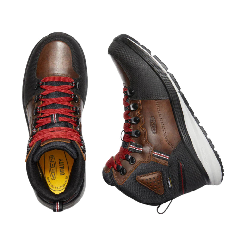 KEEN Utility Men's Red Hook Mid Waterproof Soft Toe Boot - Tobacco/Black - Lenny's Shoe & Apparel