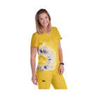 Koi Women's Lani Scrub Top - Heather Mango Splash - Lenny's Shoe & Apparel