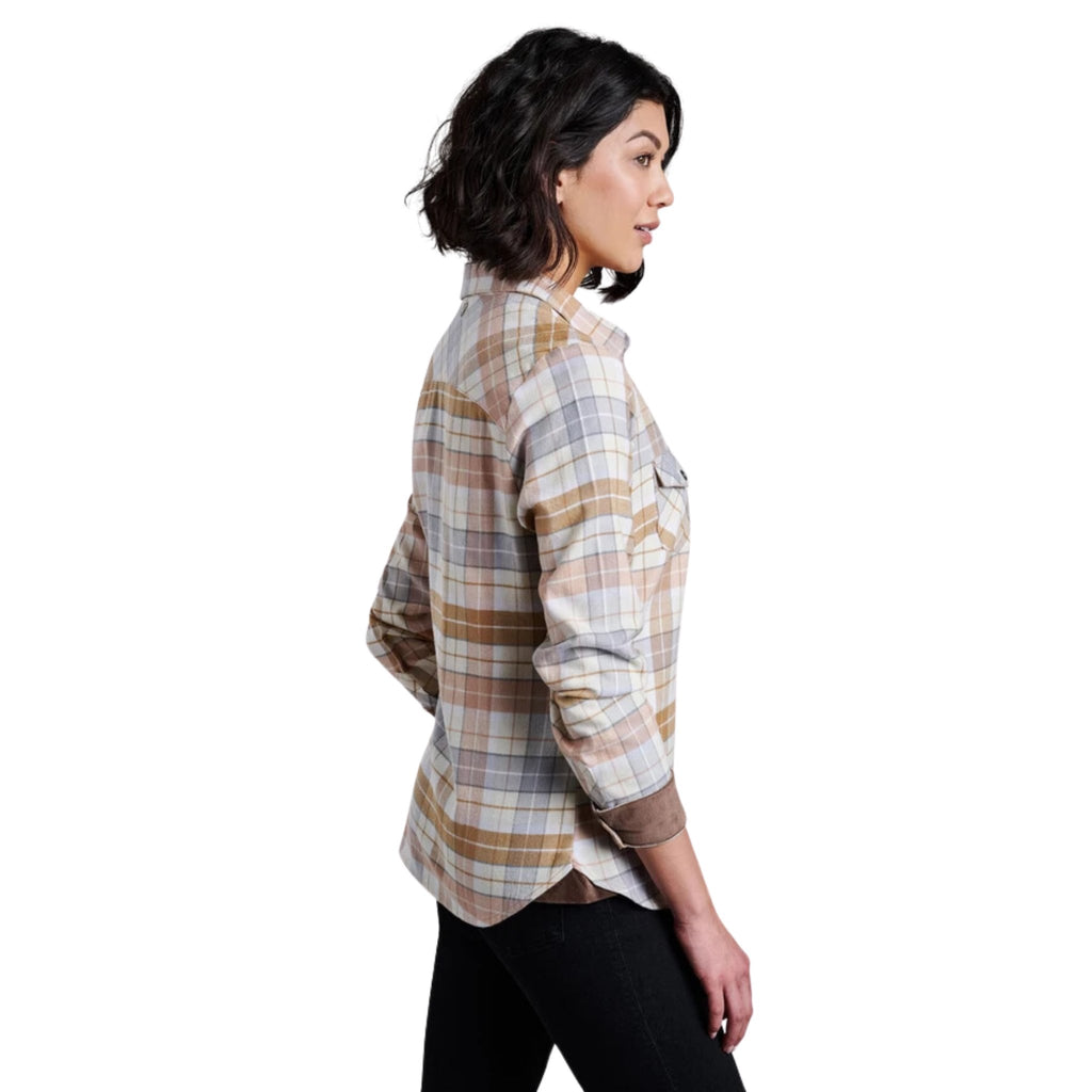 Kuhl Women's Tess Flannel Long Sleeve Shirt - Rose Quartz - Lenny's Shoe & Apparel