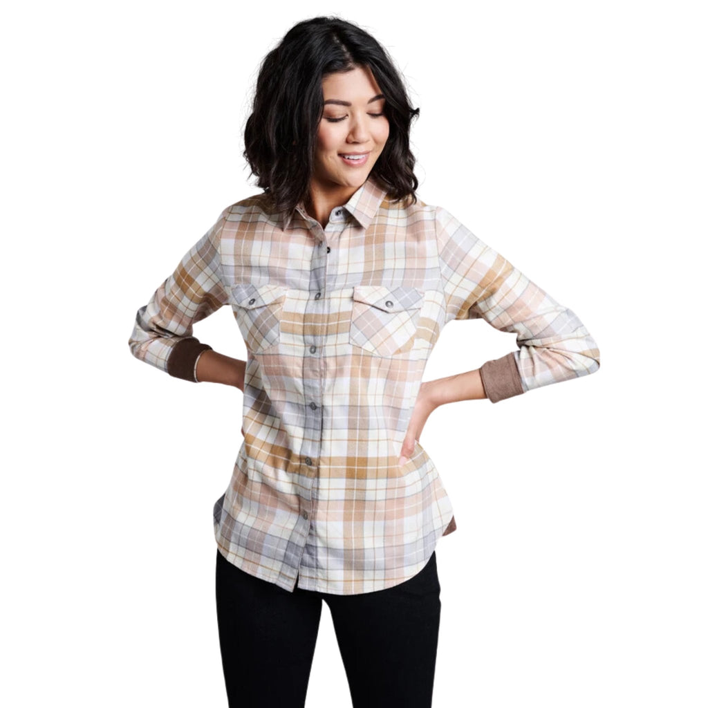 Kuhl Women's Tess Flannel Long Sleeve Shirt - Rose Quartz - Lenny's Shoe & Apparel