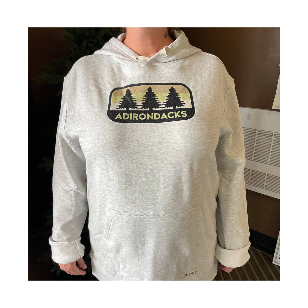 Life Is Good Adirondacks Three Pines Hoody - Light Grey Heather - Lenny's Shoe & Apparel