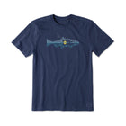 Life Is Good Men's Fishscape Short Sleeve Tee - Darkest Blue - Lenny's Shoe & Apparel