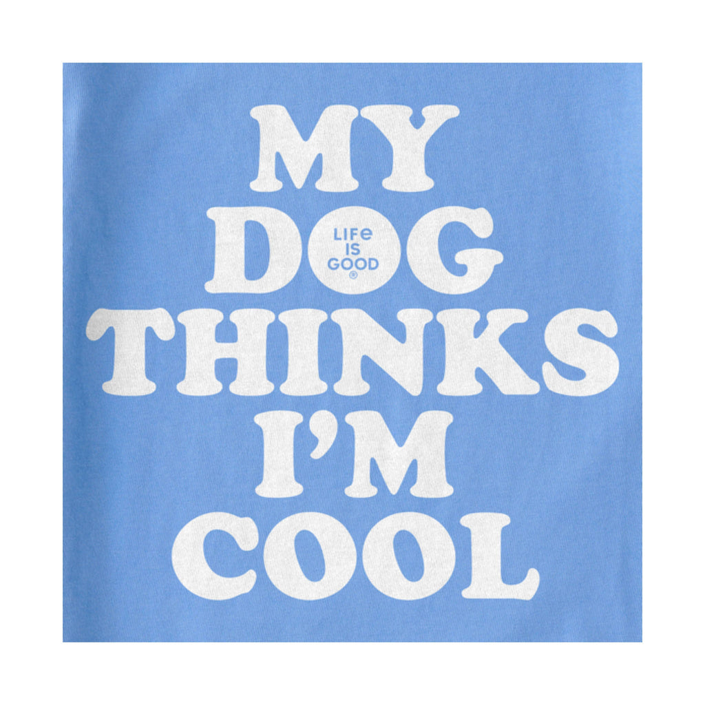 Life Is Good Women's My Dog Thinks I'm Cool Short Sleeve Tee - Cornflower Blue - Lenny's Shoe & Apparel