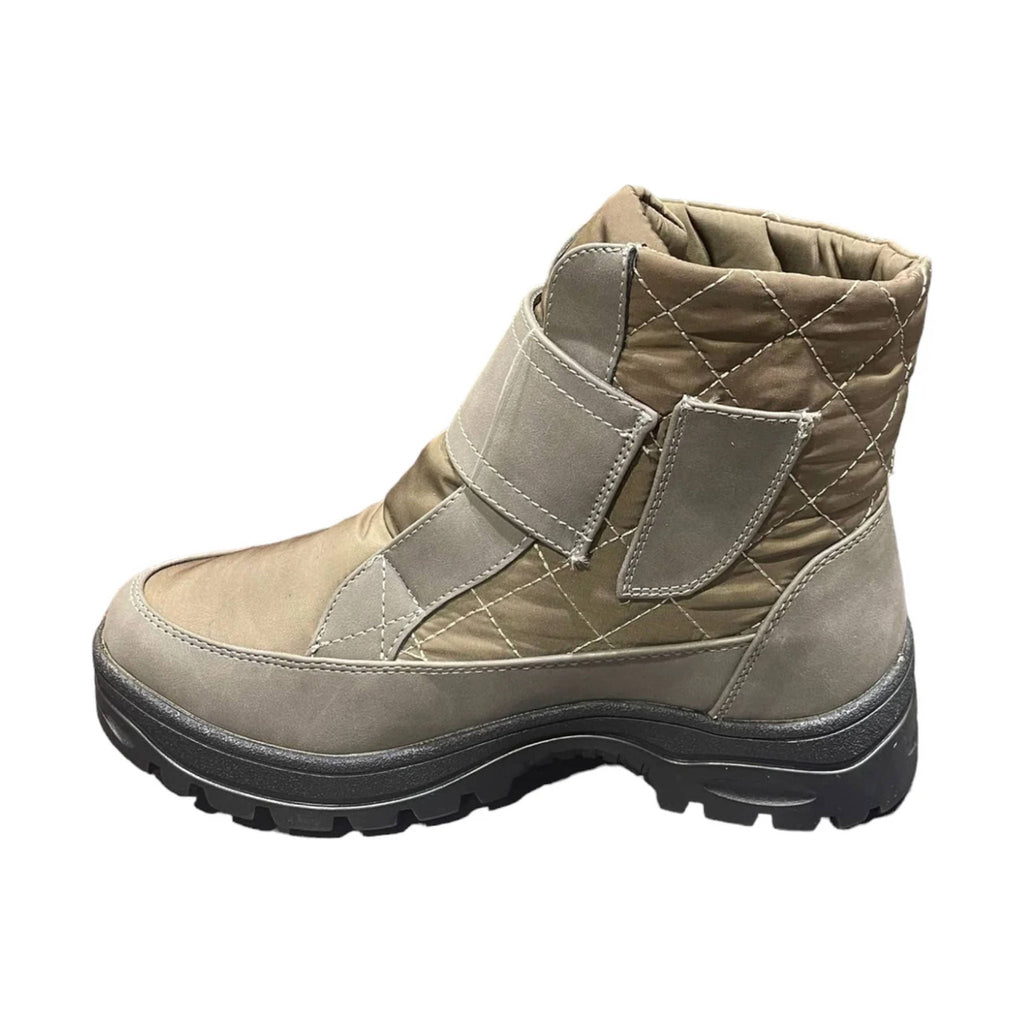 Navatex Women's Velcro Closure Winter Boots - Taupe - Lenny's Shoe & Apparel