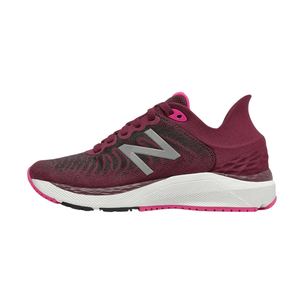 New Balance Kids' 860v11 Running Shoe - Garnet/Pink Glo - Lenny's Shoe & Apparel