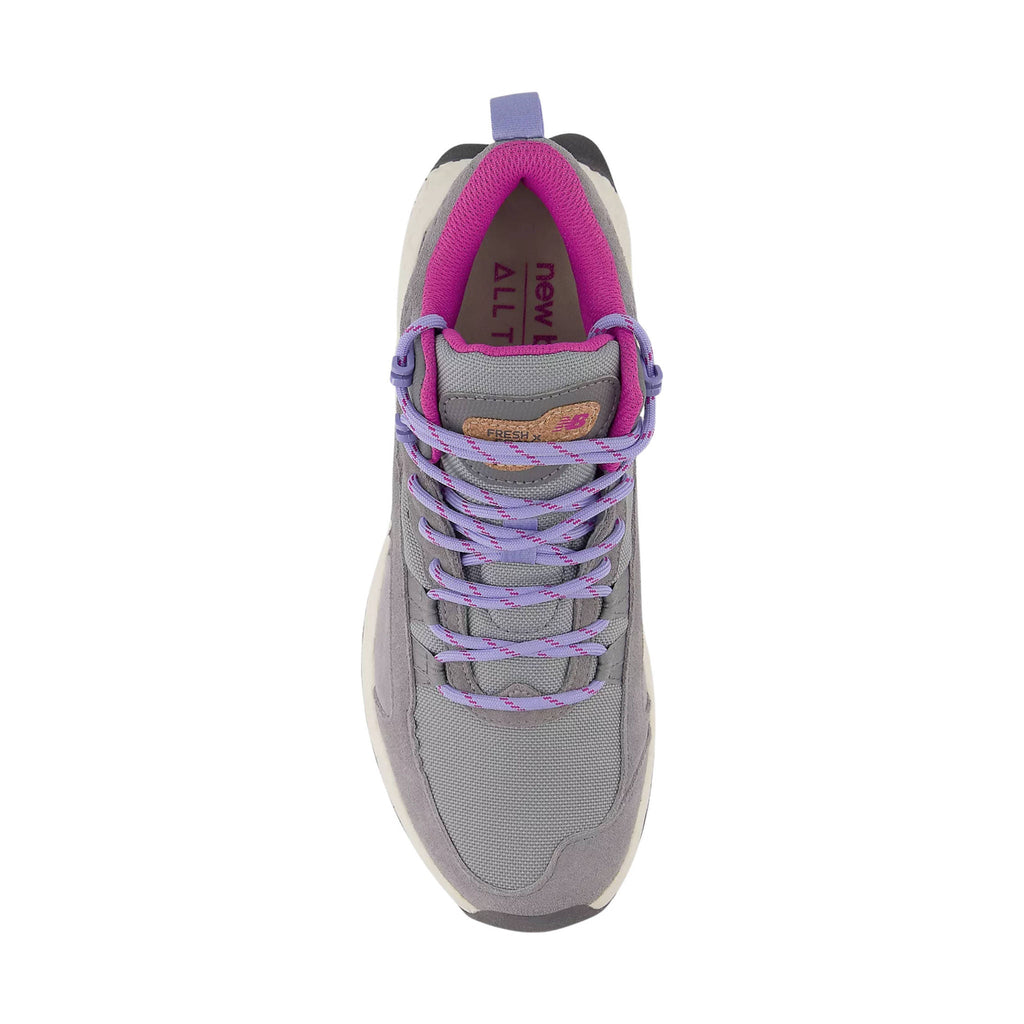 New Balance Women's Fresh Foam X Hierro Mid Gore - Tex Hiking Shoes - Steel with Castlerock and Magenta - Lenny's Shoe & Apparel