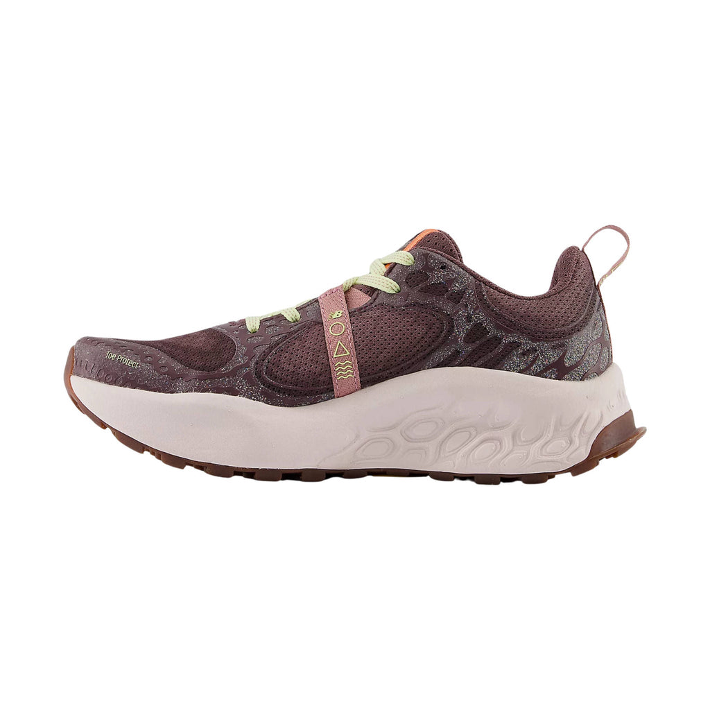 New Balance Women's Fresh Foam X Hierro v8 Trail Shoes - Licorice with Gulf Red and Pink Granite - Lenny's Shoe & Apparel