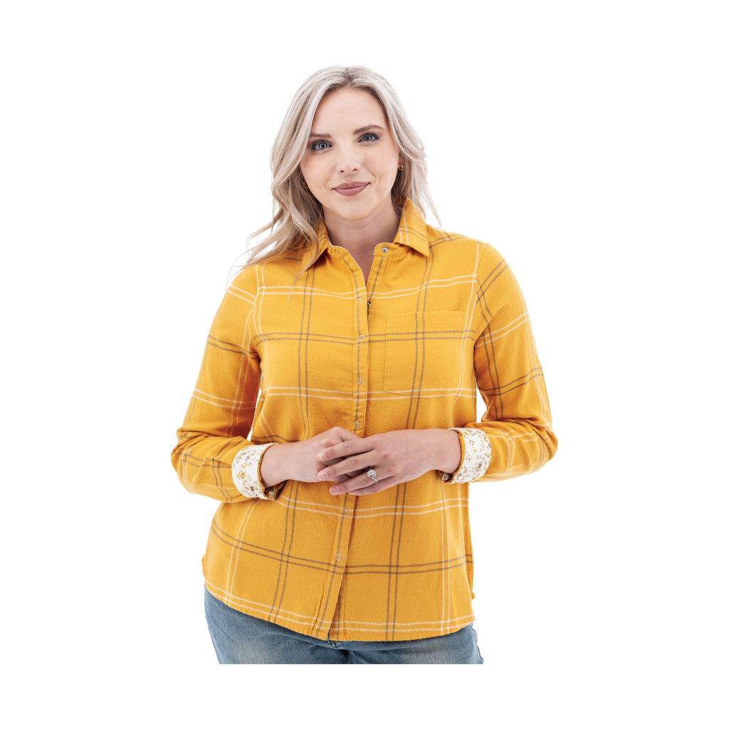 Old Ranch Women's Aveline Organic Flannel Shirt - Gold - ONLINE STORE CREDIT/EXCHANGE ONLY - Lenny's Shoe & Apparel