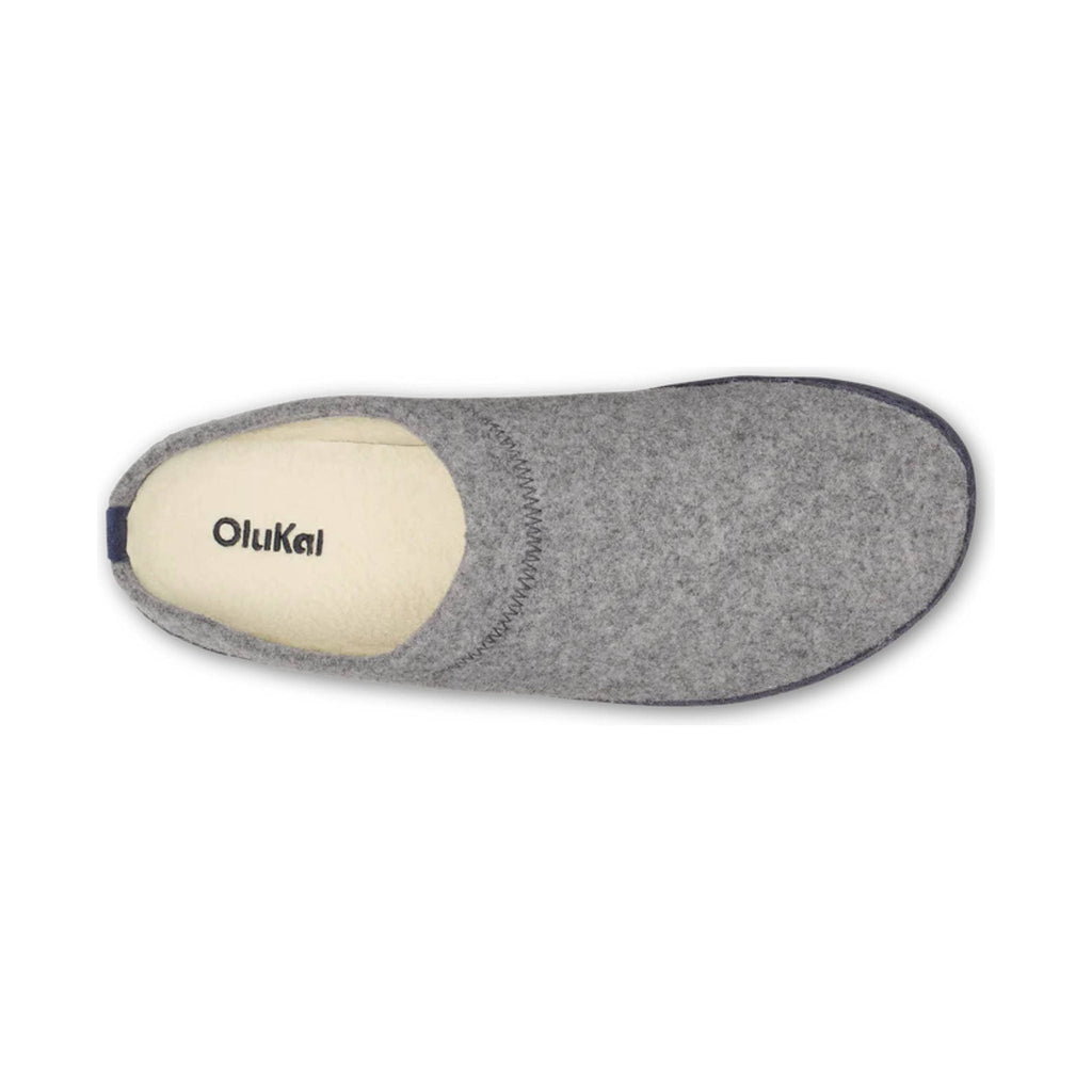 Olukai Men's Hamani Hulu Wool Mule Slippers - Graphite/Trench Blue - Lenny's Shoe & Apparel