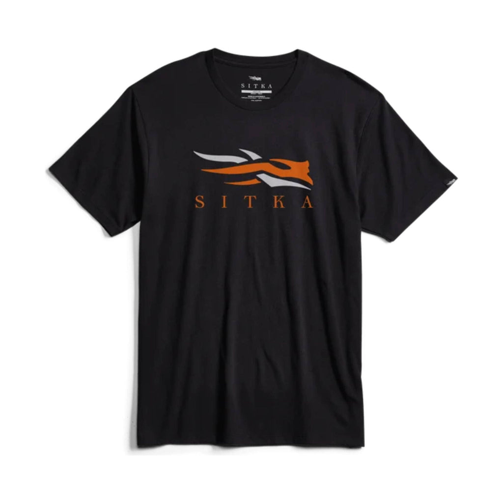 Sitka Men's Icon Tee - Black/Orange - Lenny's Shoe & Apparel