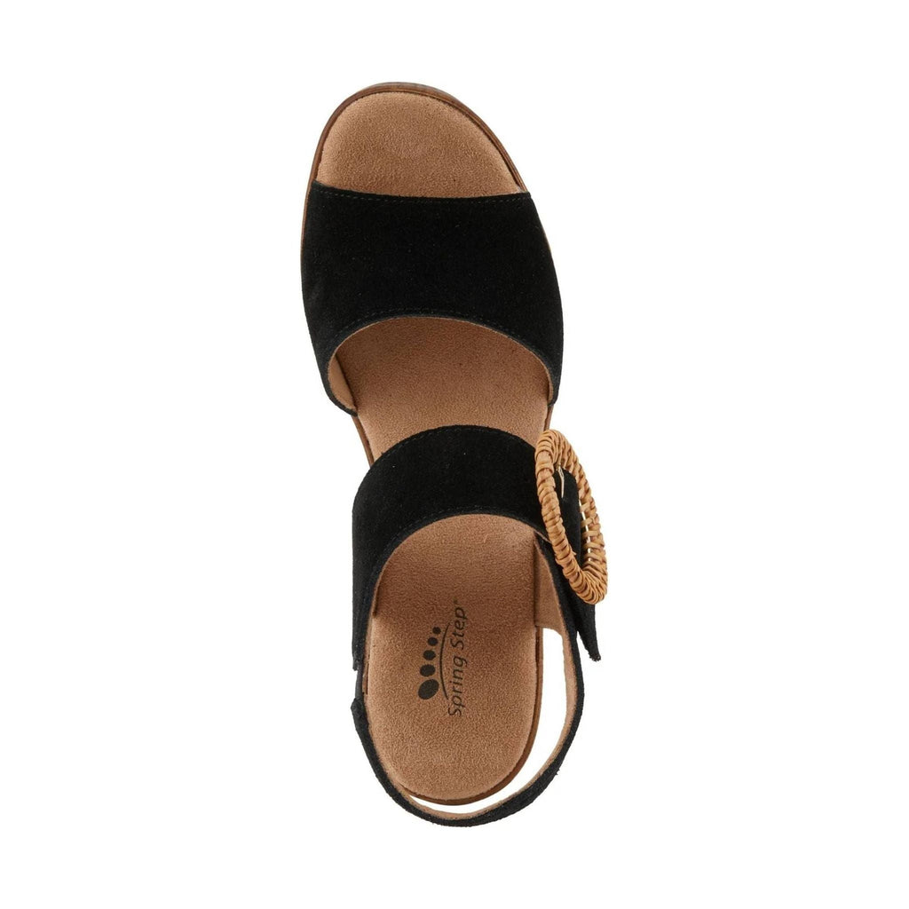 Spring Step Women's Gamona Sandals - Black Suede - Lenny's Shoe & Apparel