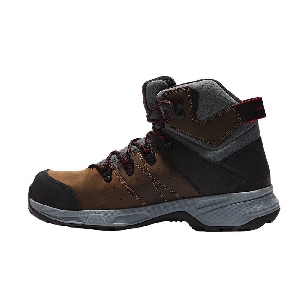 Timberland Pro Men's Switchback Composite Toe Waterproof Work Boots - Turkish Coffee Brown/Red - Lenny's Shoe & Apparel