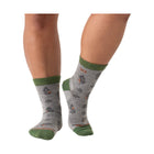 Wide Open Women's Foliage Lightweight Micro Crew Socks - Light Gray - Lenny's Shoe & Apparel