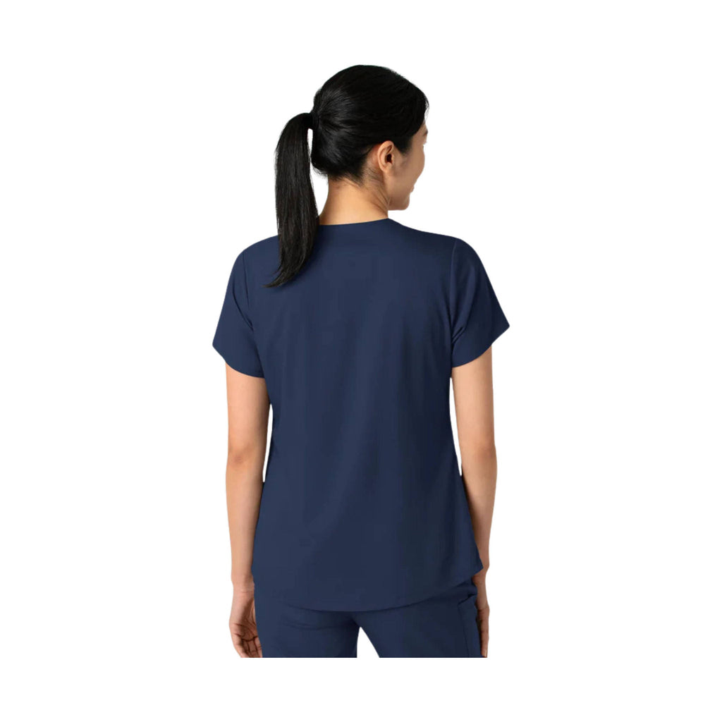 Wonder Wink Women's 2 Pocket V Neck Scrub Top - Navy - Lenny's Shoe & Apparel