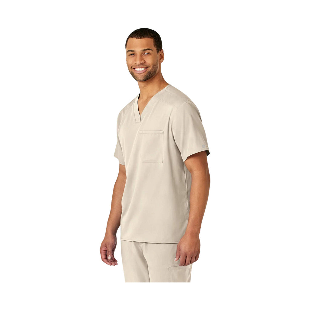 WonderWink Men's Pro V Neck Scrub Top - Khaki - Lenny's Shoe & Apparel