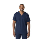 WonderWink Men's Utility V Neck Scrub Top - Navy - Lenny's Shoe & Apparel