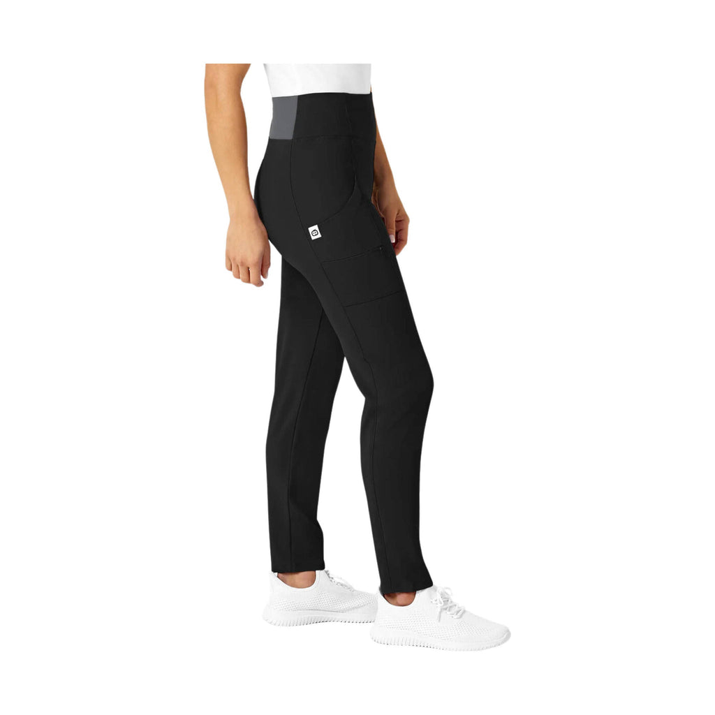 WonderWink Renew Women's High Waist Pant Power Scrub Pant - Black - Lenny's Shoe & Apparel