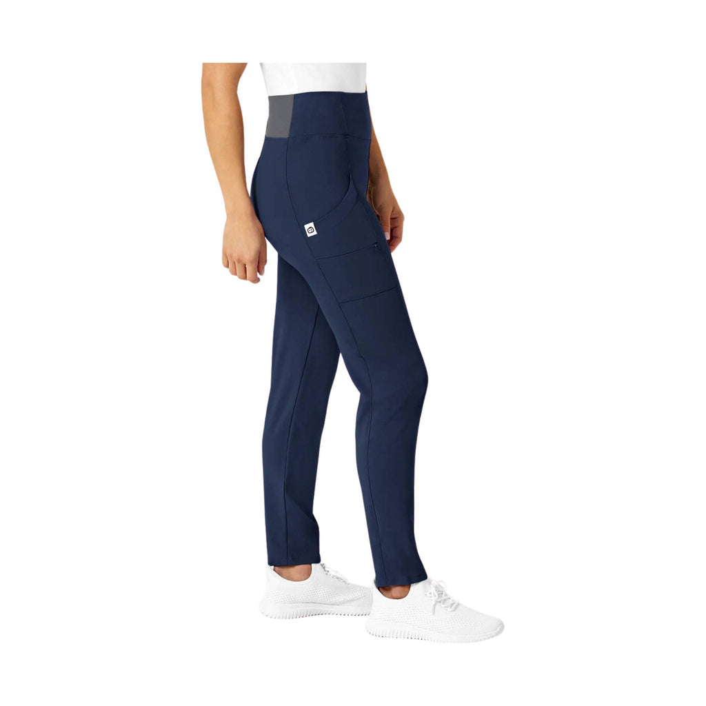 WonderWink Renew Women's High Waist Pant Power Scrub Pant - Navy - Lenny's Shoe & Apparel