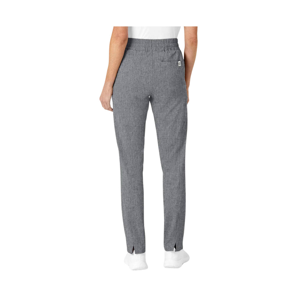 WonderWink Women's High Waist Slim Leg Scrub Pant - Grey Heather - Lenny's Shoe & Apparel