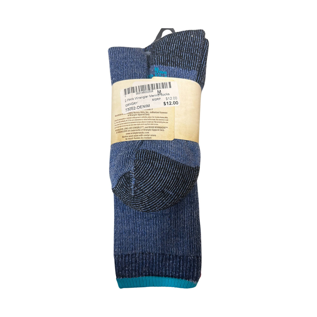 Wrangler Women's 2 Pack Merino Socks - Denim - Lenny's Shoe & Apparel