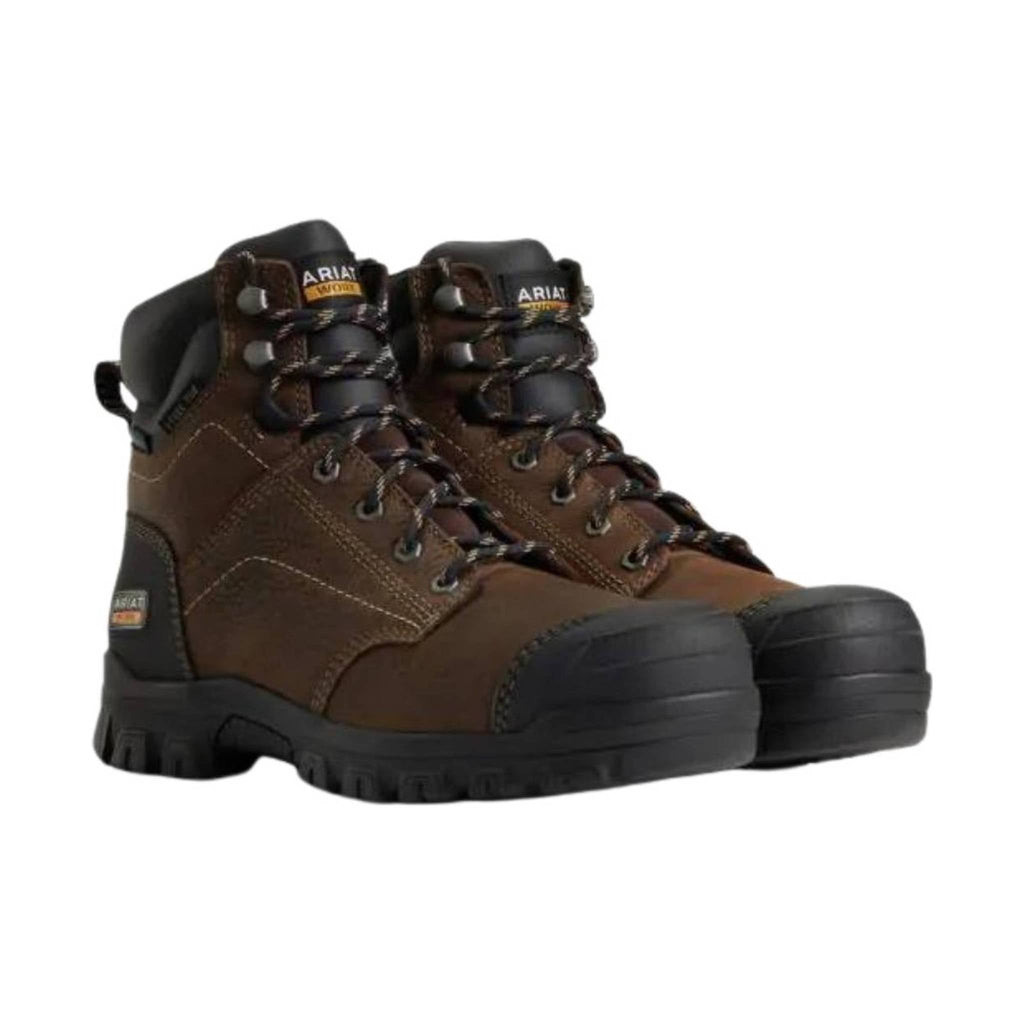 Ariat Women's Treadfast 6in Waterproof Steel Toe Work Boot - Dark Brown - Lenny's Shoe & Apparel