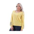 Aventura Women's Kateri Long Sleeve Top - Custard - Lenny's Shoe & Apparel