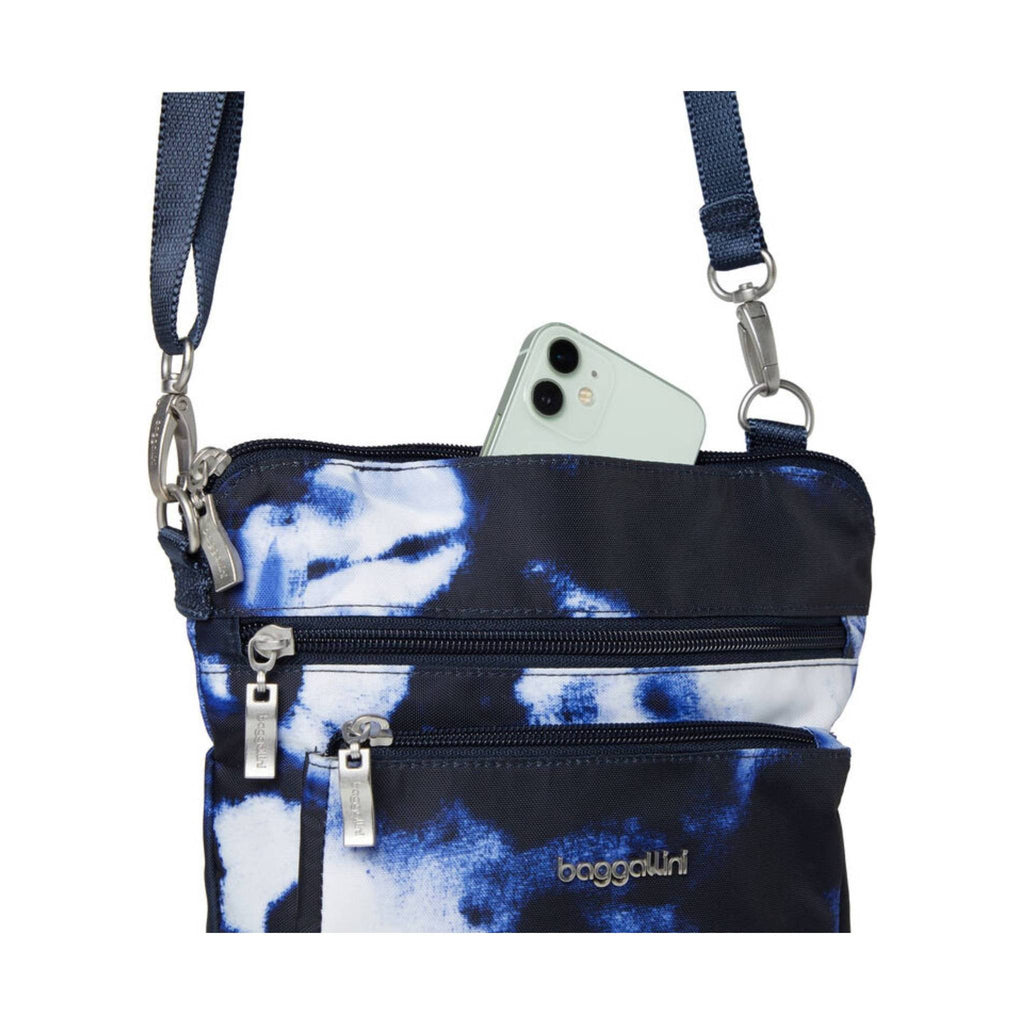 Baggallini Women's Modern Pocket CrossBody - Navy Ink Tie Dye - Lenny's Shoe & Apparel