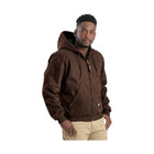 Berne Men's Heartland Washed Duck Hooded Work Jacket - Bark - Lenny's Shoe & Apparel