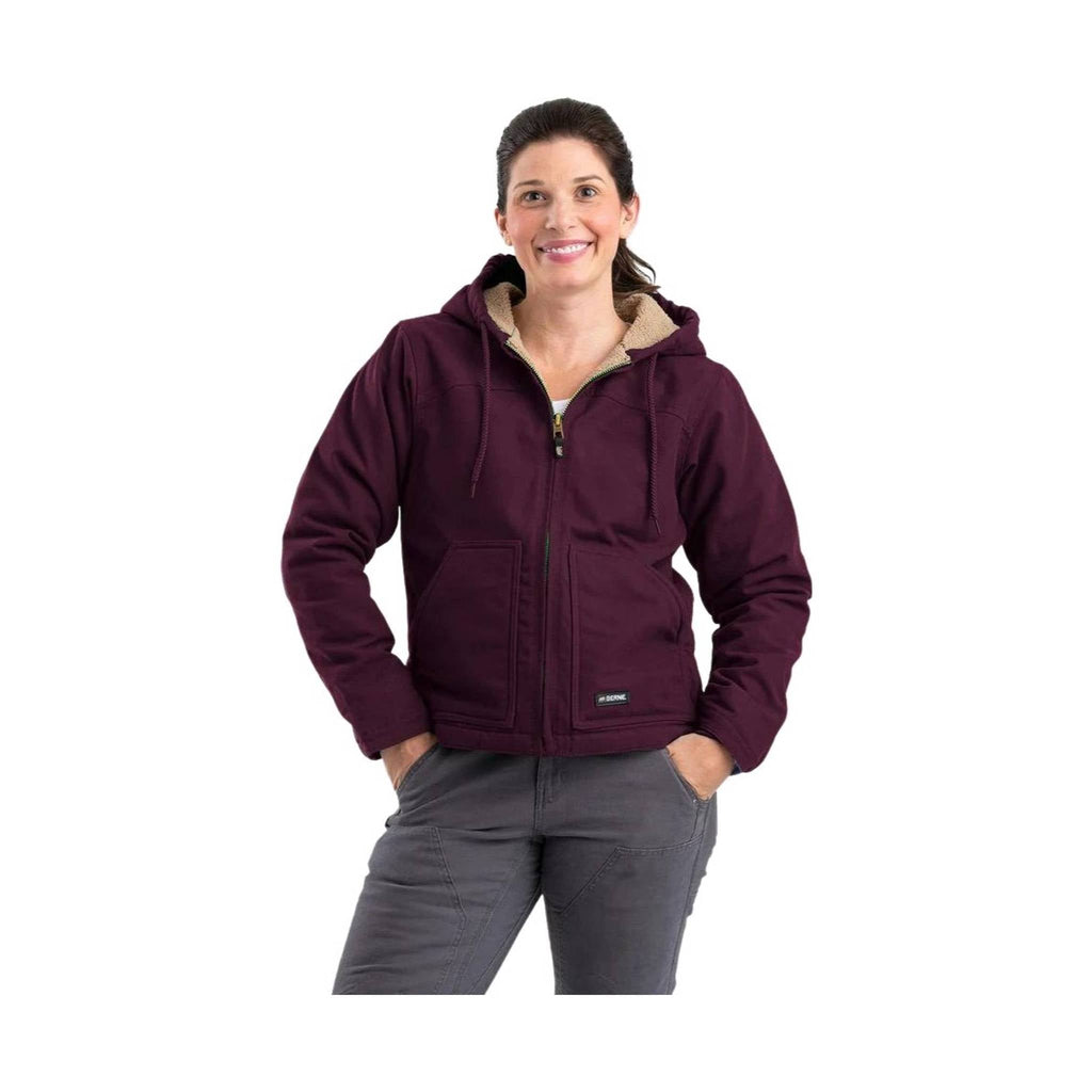 Berne Women's Sherpa-Lined Hooded Jacket - Plum - Lenny's Shoe & Apparel